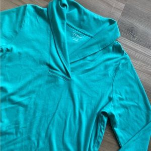 LL Bean teal long sleeve top